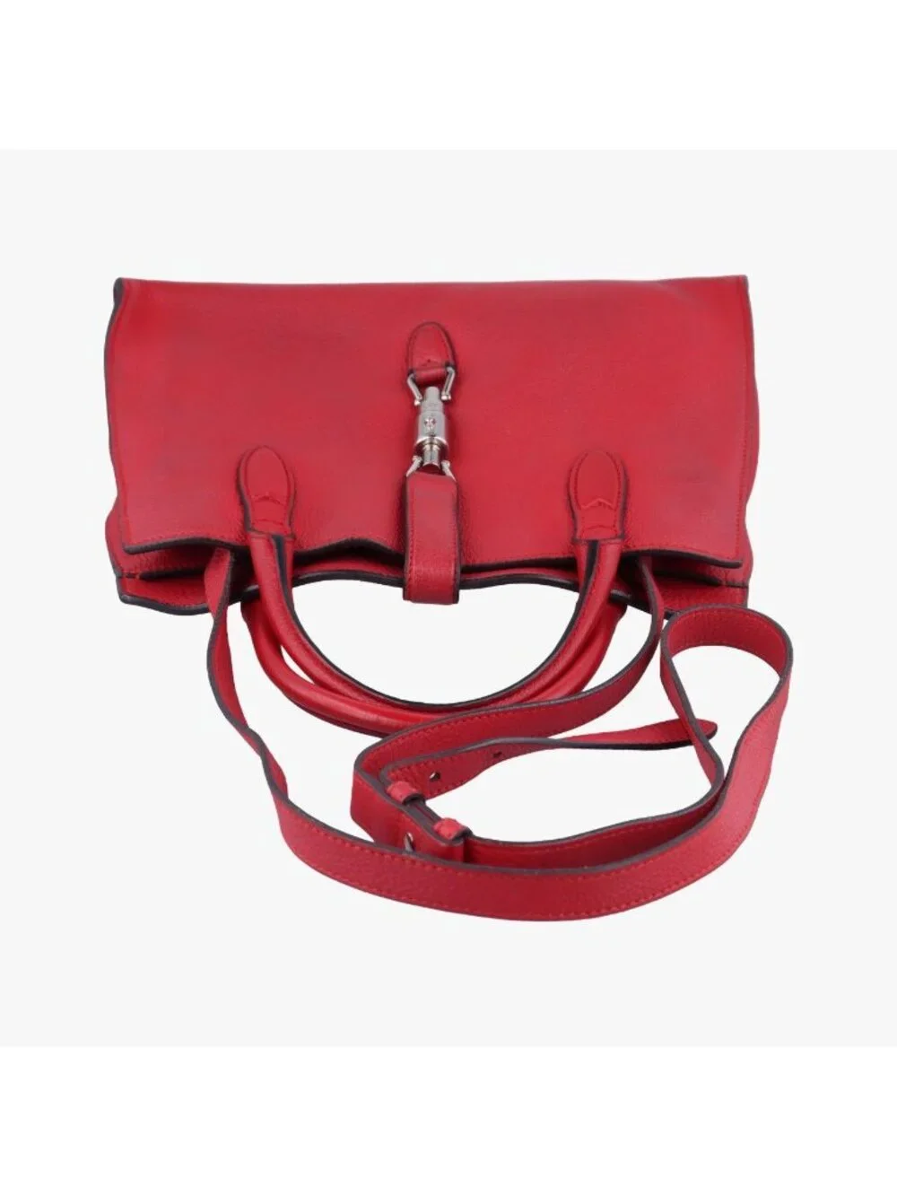 Gucci New Jackie Red Leather Shoulder Bag